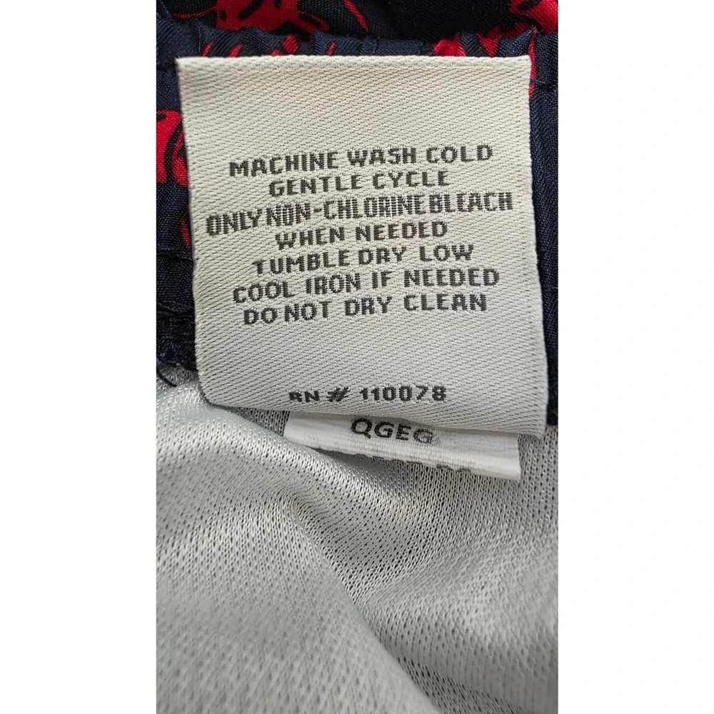 US Polo Assn Men's XXL Swim Trunks Navy Blue Red Lobster Print Board Shorts Mesh